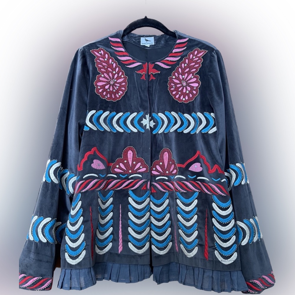 Rare & Antique Vintage Velvet Embroidered Jacket